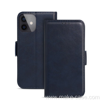 Flip Wallet Magnetic Genuine Leather Case